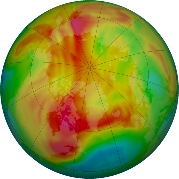 Arctic ozone map for 20 February 2015